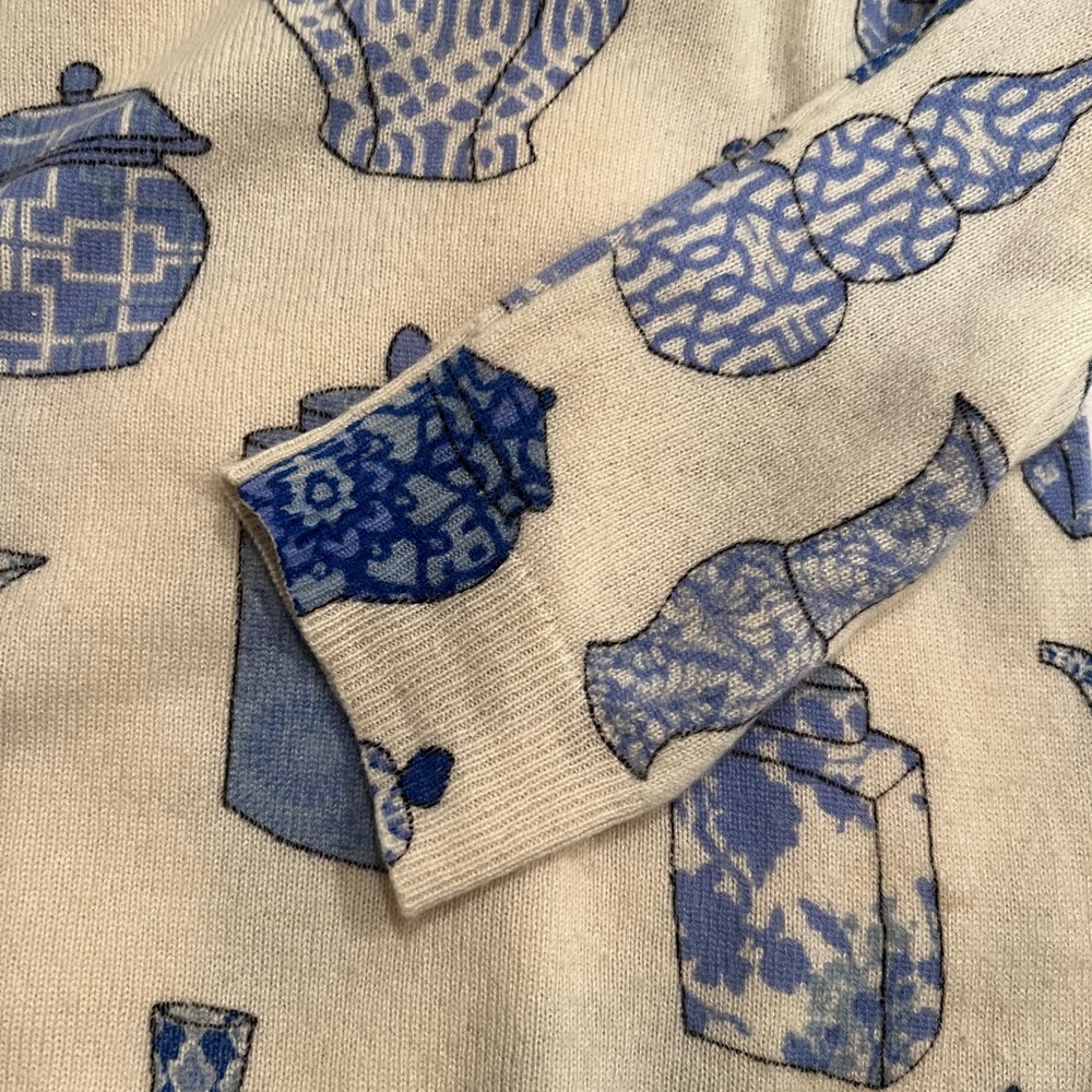 J. McLaughlin Chinoiserie Cashmere Pattern Sweater - Picture 5 of 5